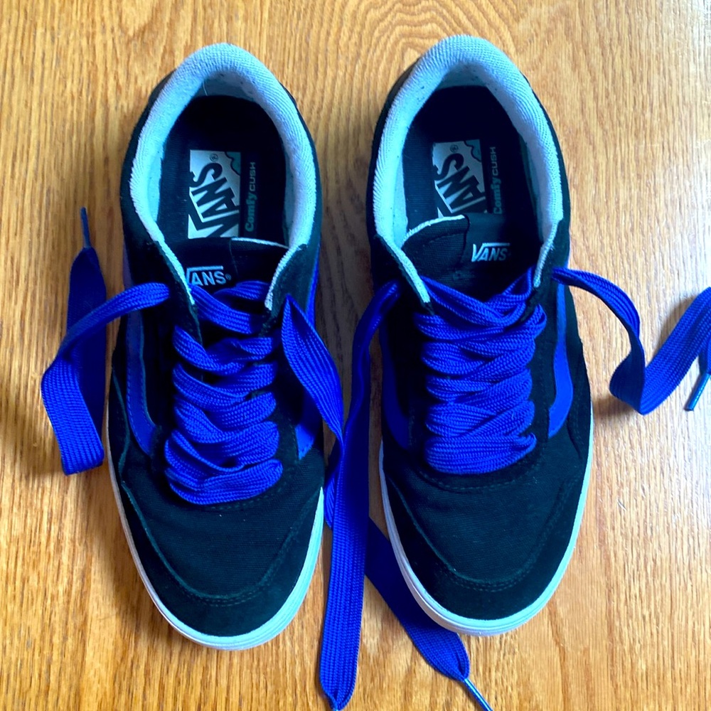 Vans comfyCush old skool with blue/purple stripe size 9 women’s 7.5 men